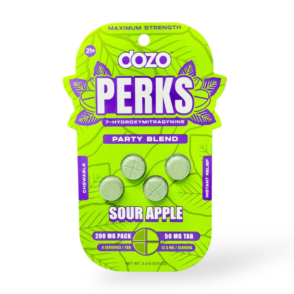 DOZO Perks Sour Apple Party Blend 50mg Tablets | Spanky's Smoke Shop