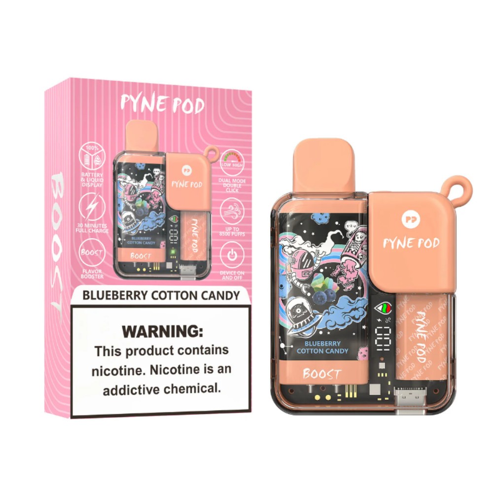 Pyne Pod Boost 8500 Blueberry Cotton Candy 5% | Star Vape