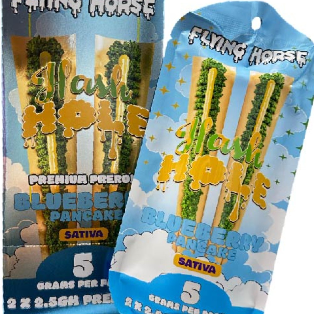 Flying Horse Hash Hole Blueberry Pancake Sativa 5 Grams Per Pack 2x2.5 Gram PreRolls — thc products at Marietta Vapes smoke shop in Marietta, GA