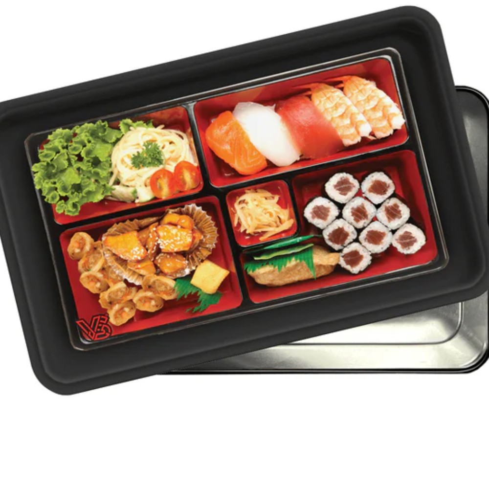 Syndicate 2-in-1 Rolling Tray & Air Tight Storage 14 Gram(half ounce) Capacity Sushi Tray Design — bags accessories at Marietta Vapes smoke shop in Marietta, GA