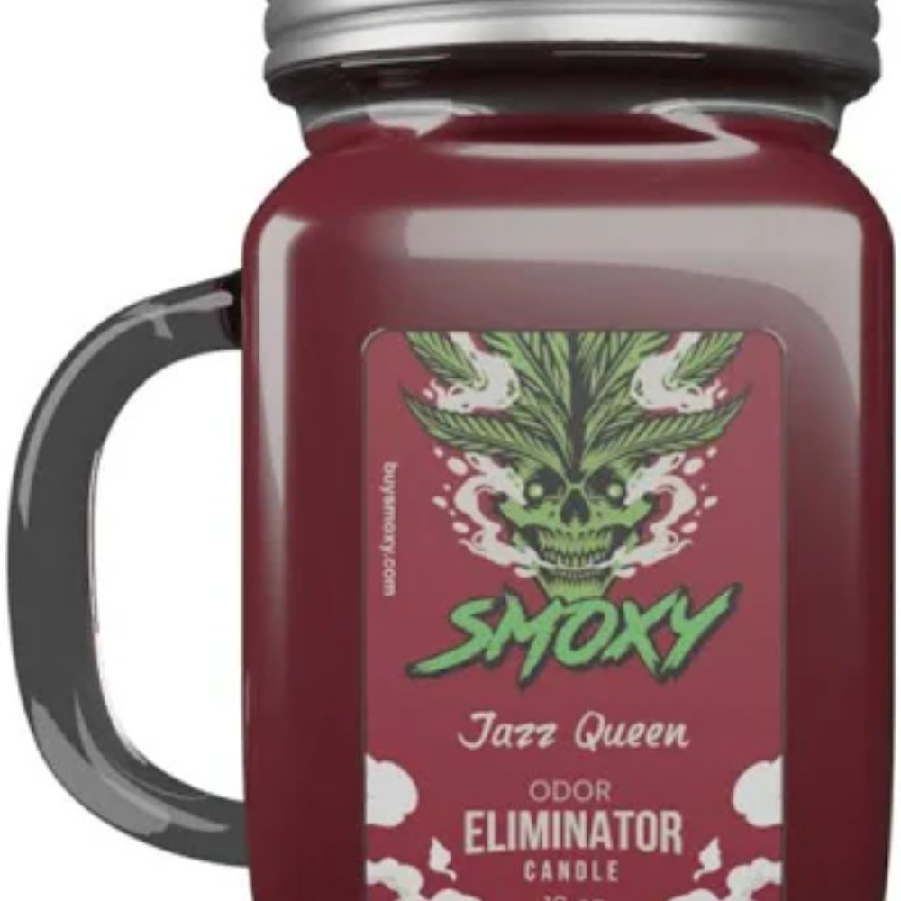 Smoxy jazz queen odor eliminator candle — smoke repellent at Marietta Vapes smoke shop in Marietta, GA