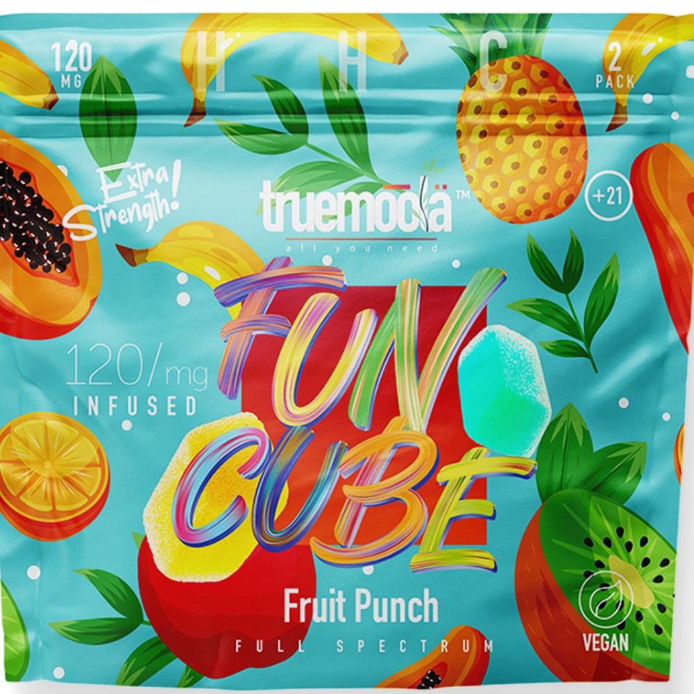 True Moola Fun Cube 2 Pack 120 mg Fruit Punch — thc products at Marietta Vapes smoke shop in Marietta, GA