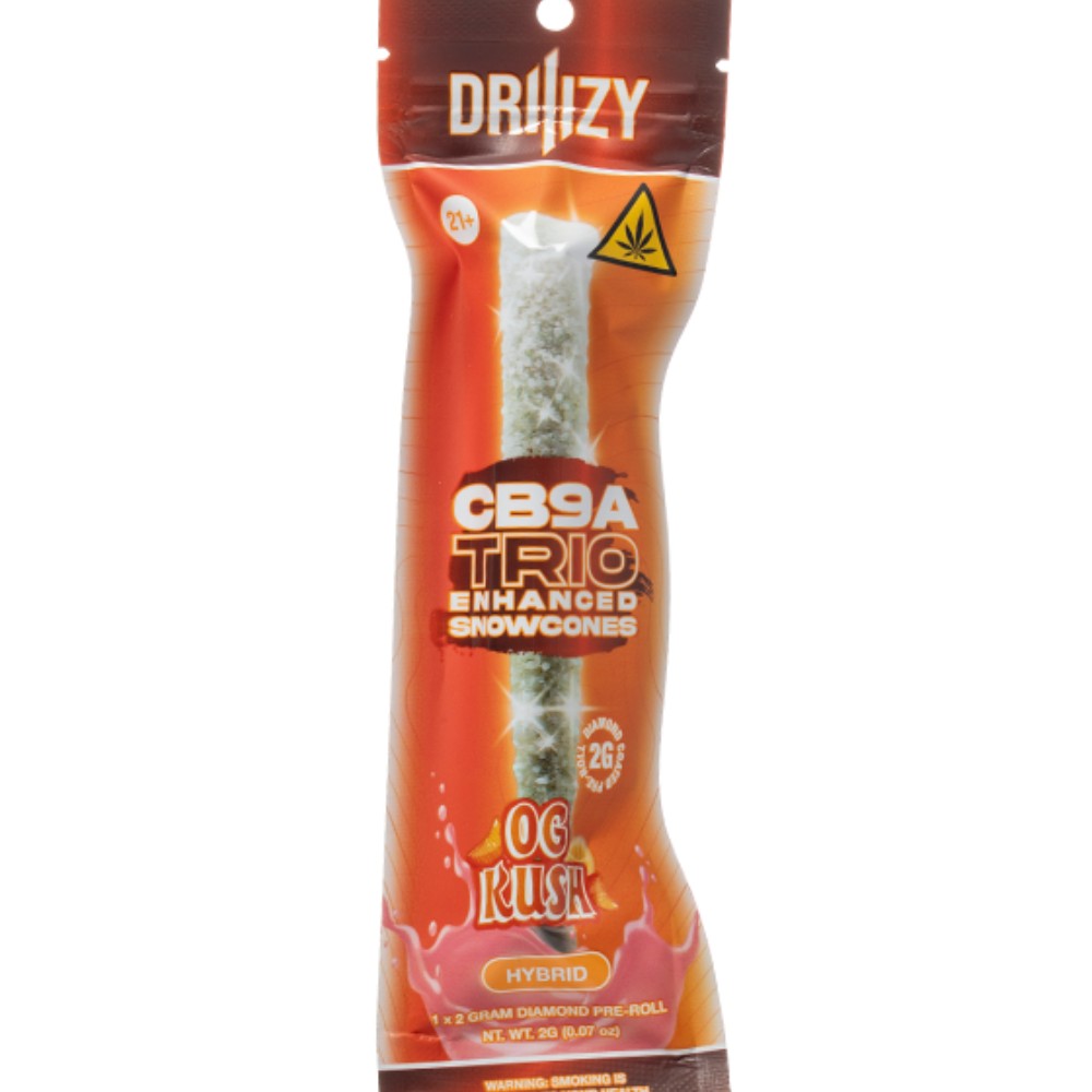 Driiizy CB9A Trio Enhanced Snow cones Sativa 2G Diamond Coated Pre-Roll OG Kush Flavored — thc products at Marietta Vapes smoke shop in Marietta, GA