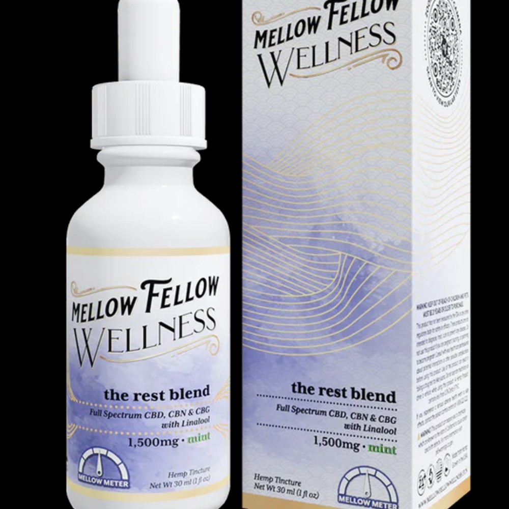 Mellow Fellow Wellness CBD Oil Rest:The Sleepy Blend 1500mg Mint — thc products at Marietta Vapes smoke shop in Marietta, GA