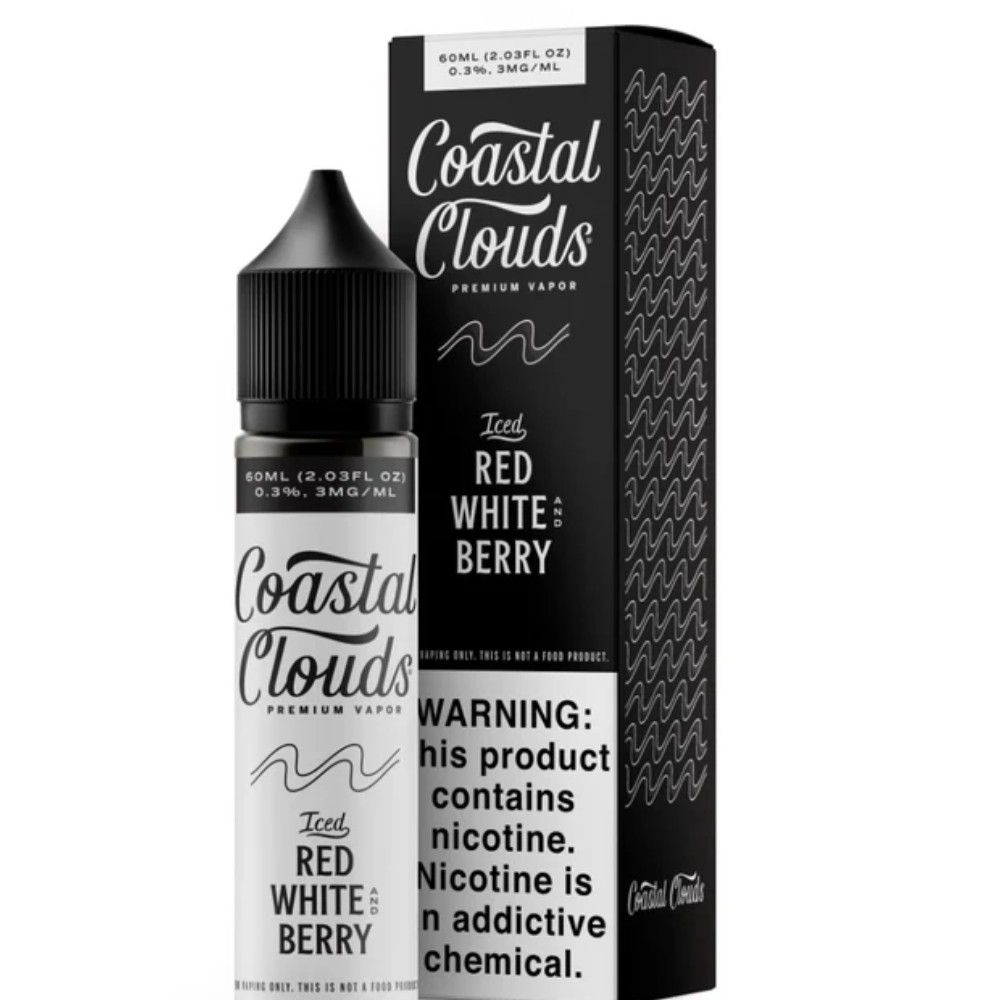 Coastal Clouds Iced Red White and Berry 3mg — e liquid at Marietta Vapes smoke shop in Marietta, GA
