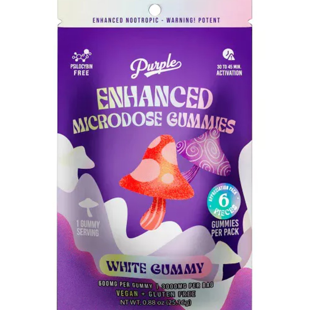 Purple Enhanced Microdose Gummies 6 pieces 600mg per Gummy 3000mg Per Bag — mushrooms at Marietta Vapes smoke shop in Marietta, GA