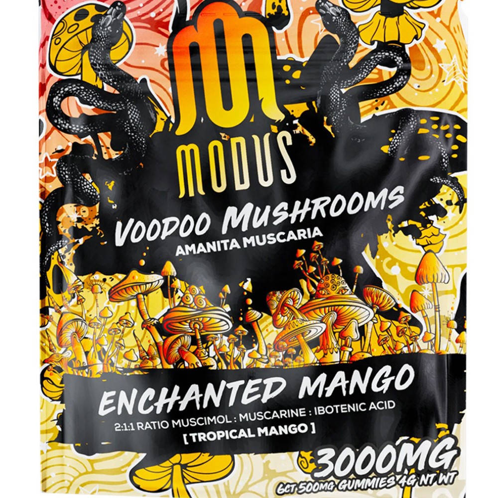Modus Voodoo Mushrooms Enchanted Mango 3000mg 6ct 500mg gummies — mushrooms at Marietta Vapes smoke shop in Marietta, GA