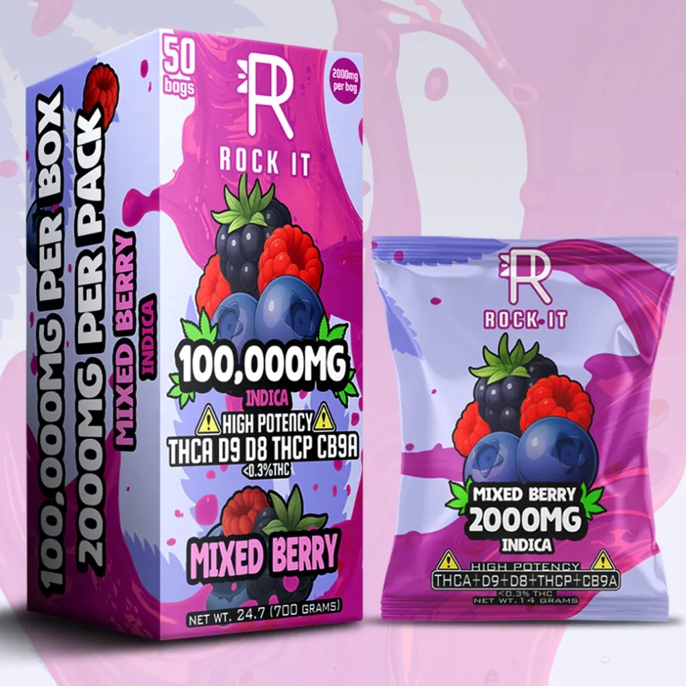 Rock IT 2000mg THC-P+Delta 8+Delta 9+CB9A Mixed Berry — thc products at Marietta Vapes smoke shop in Marietta, GA