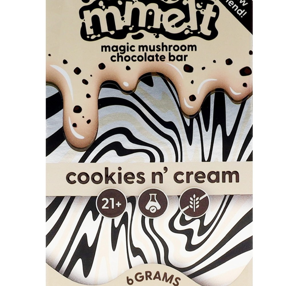 Mmelt Magic Mushroom Chocolate Bar Cookiesn' Cream 6 Grams 10 Pcs Per Bar — mushrooms at Marietta Vapes smoke shop in Marietta, GA