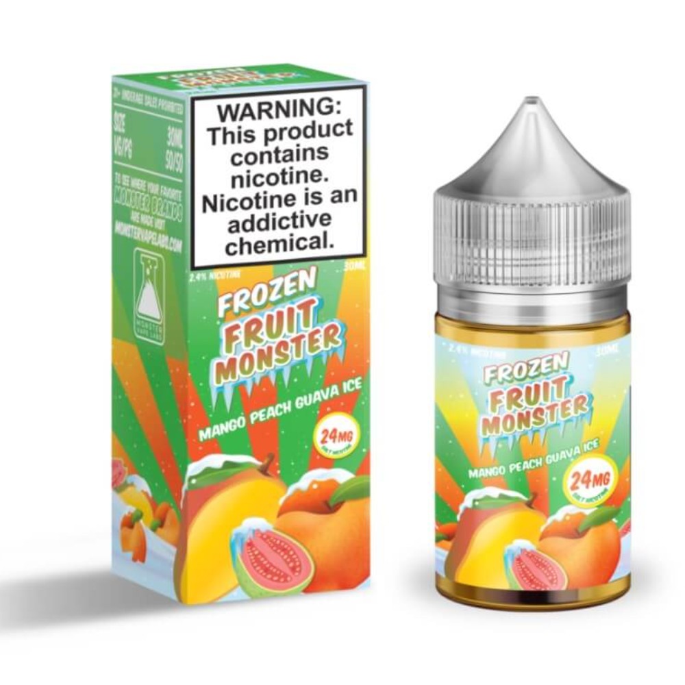 Fruit Monster Frozen Mango Peach Guava ice — e liquid at Marietta Vapes smoke shop in Marietta, GA