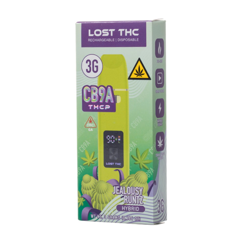 Lost THC CB9A+THCp 3G disposable Jealousy Runtz Hybrid — thc products at Marietta Vapes smoke shop in Marietta, GA