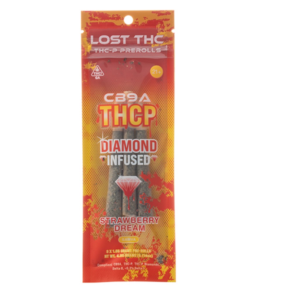 Lost THC Pre-Rolls THC-P,CB9A Diamond Infused Strawberry Dream Sativa — thc products at Marietta Vapes smoke shop in Marietta, GA