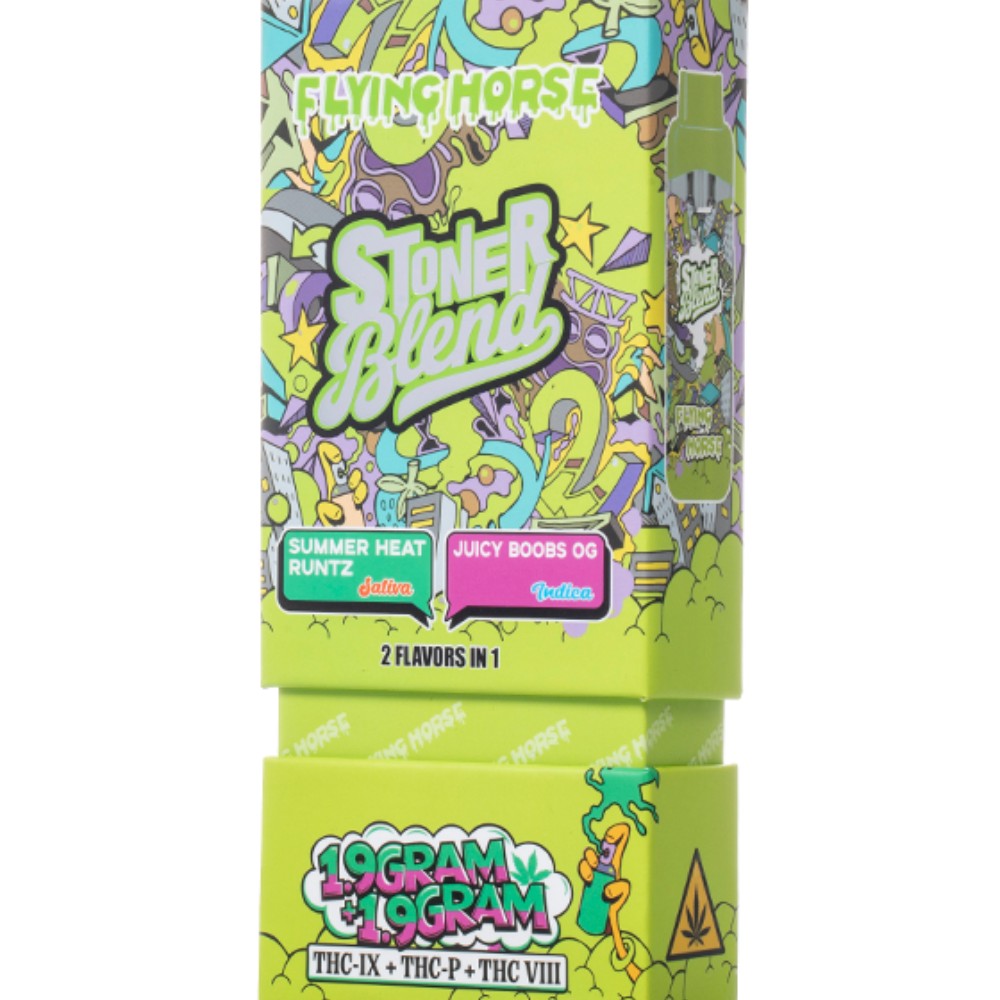 Flying Horse Stoner Blend 3.8 Grams 2 in 1 Flavors Summer Heat Runtz Sativa Juicy Boobs OG Indica THC-IX THC-P THC-VII — thc products at Marietta Vapes smoke shop in Marietta, GA