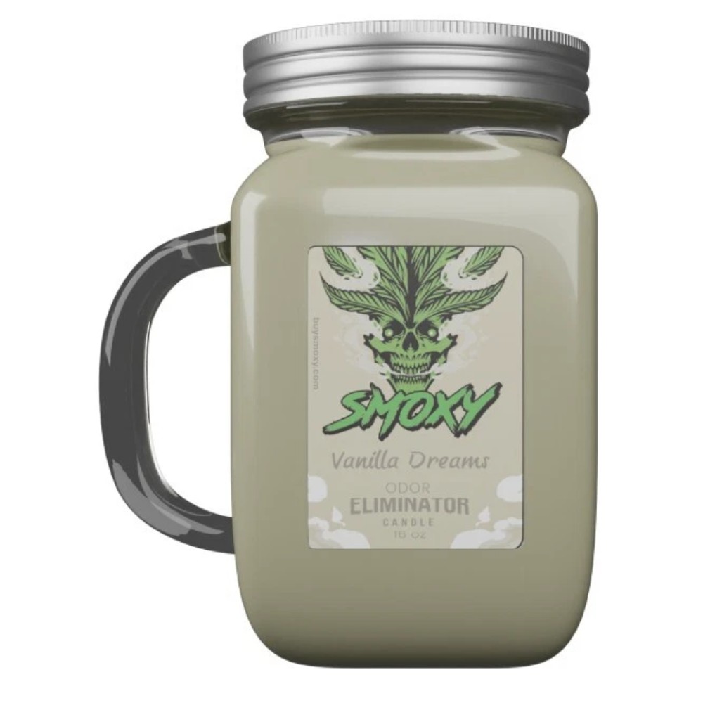 Smoxy vanilla dreams odor eliminator candle — smoke repellent at Marietta Vapes smoke shop in Marietta, GA