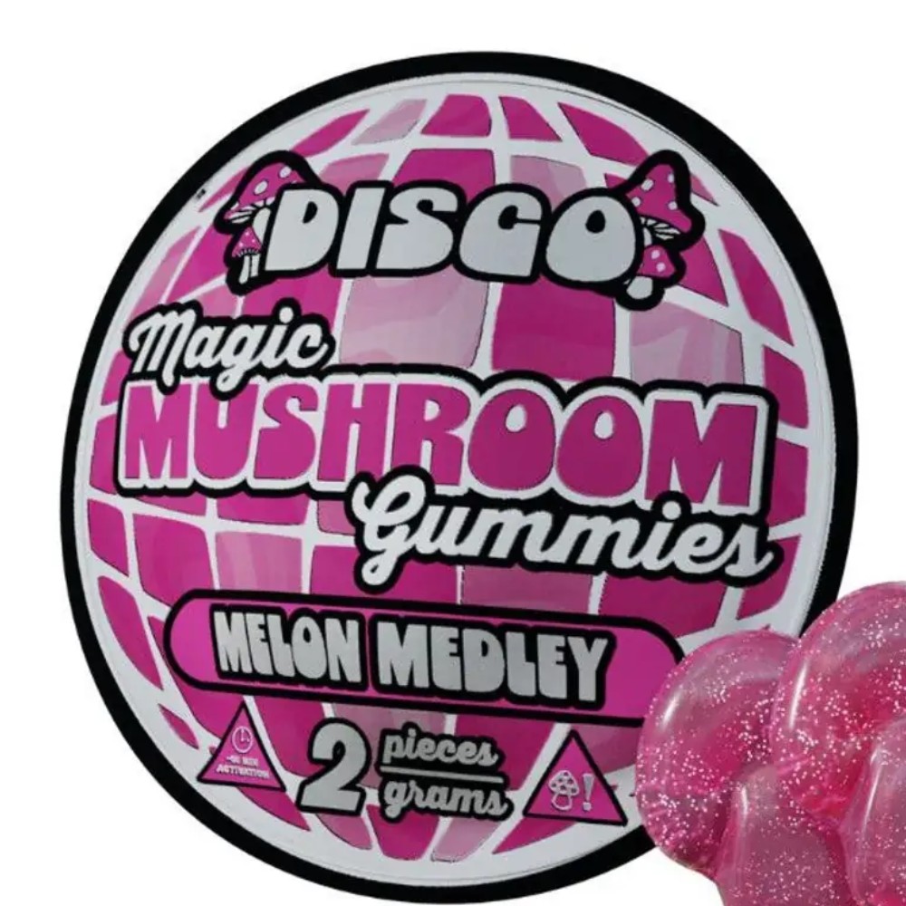 Disco Magic Mushroom Gummies Melon Medley 2 Pieces 2 Grams — mushrooms at Marietta Vapes smoke shop in Marietta, GA