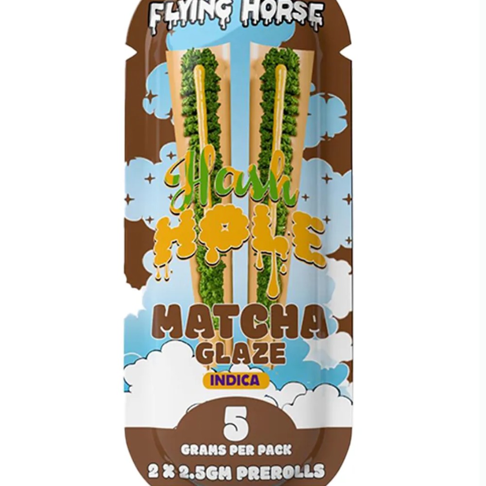 Flying Horse Hash Hole Matcha Glaze Indica 5 Grams Per Pack 2x2.5 Gram PreRolls — thc products at Marietta Vapes smoke shop in Marietta, GA