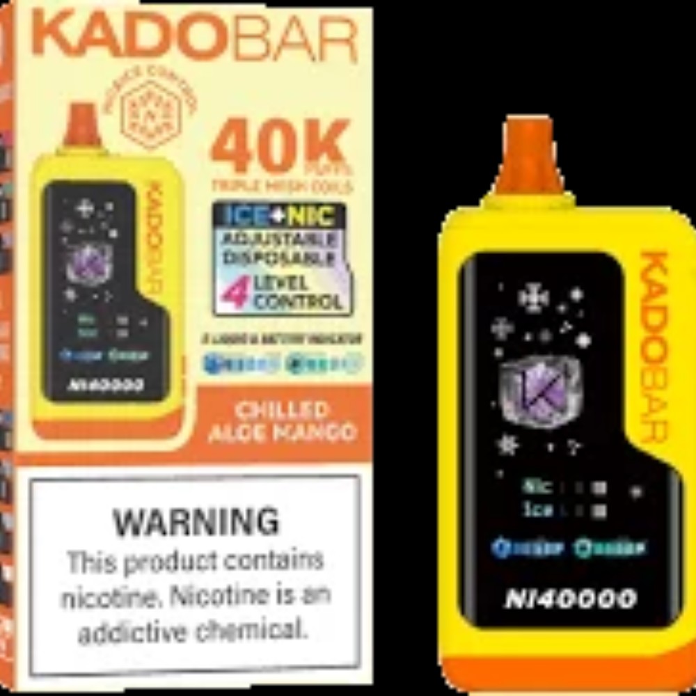 KadoBar NI 40k Ice+Nic adjustable disposable 4 level control Chilled Aloe Mango — disposable vapes at Marietta Vapes smoke shop in Marietta, GA