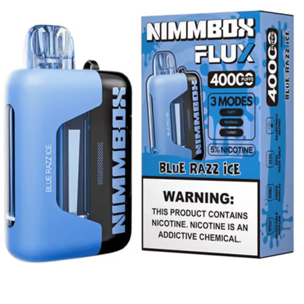 NIMMBOX FLUX Blue Razz Ice 5% nicotine — disposable vapes at Marietta Vapes smoke shop in Marietta, GA