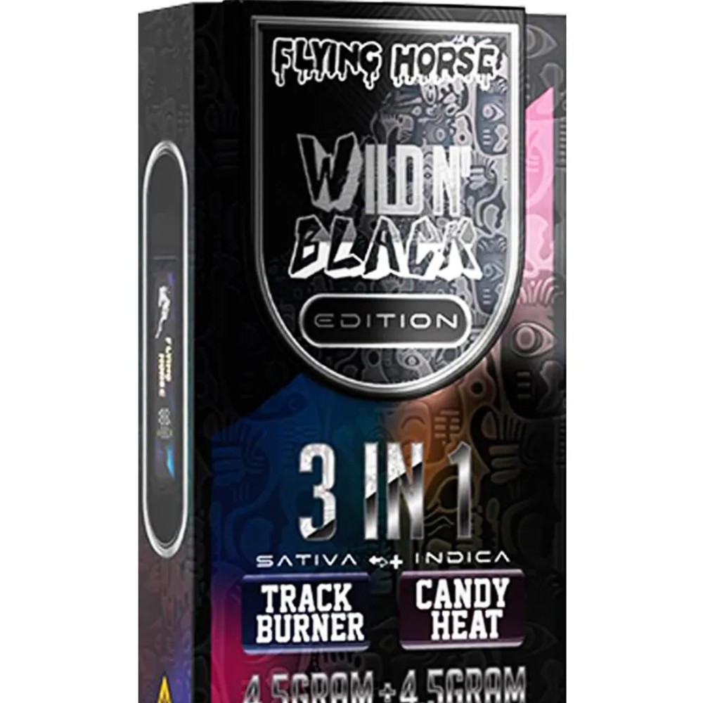 Flying Horse Wild N Black 9G Disposable Vape – Track Burner | Candy Heat 3in1 Vape — thc products at Marietta Vapes smoke shop in Marietta, GA