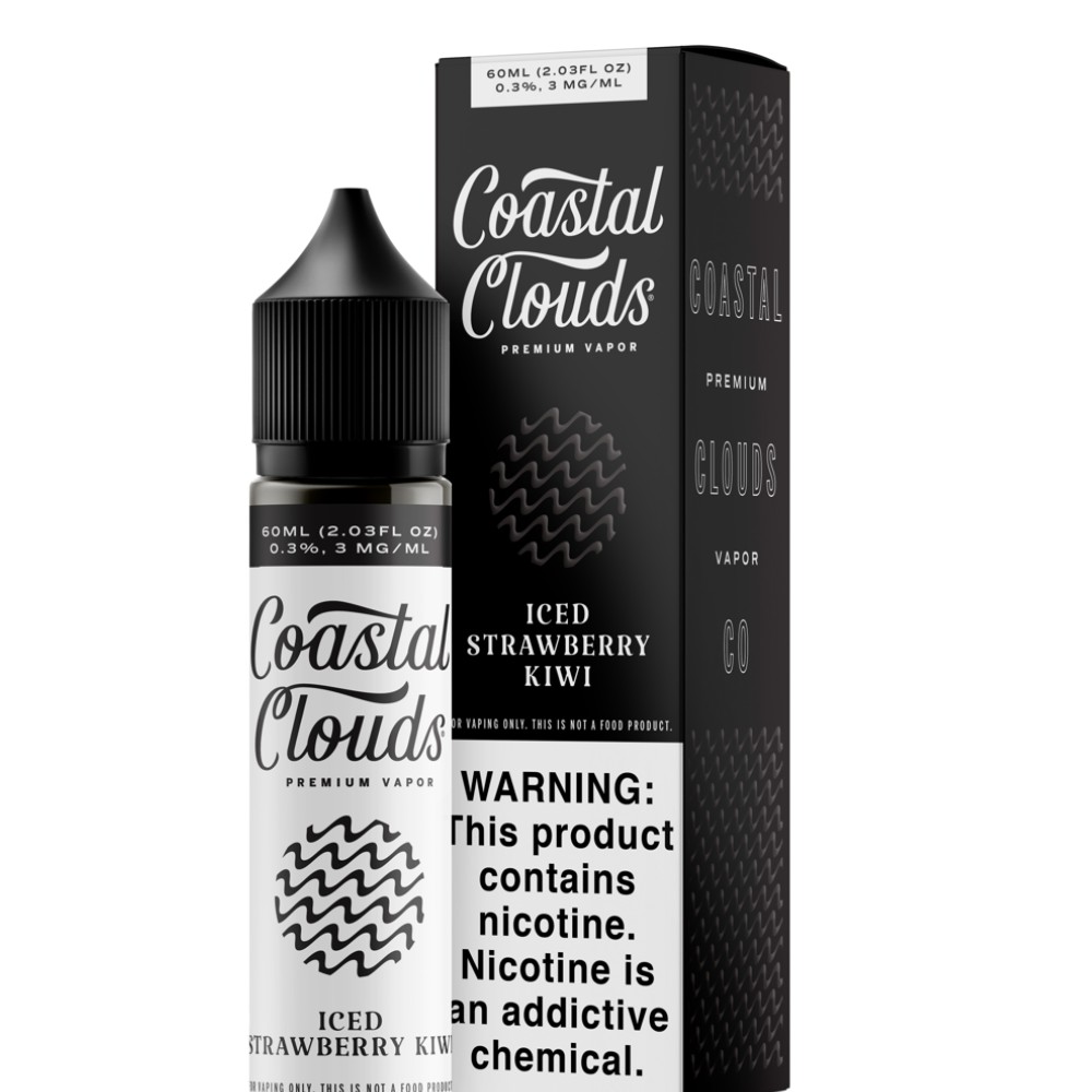 Coastal Clouds Iced Strawberry Kiwi 3mg — e liquid at Marietta Vapes smoke shop in Marietta, GA