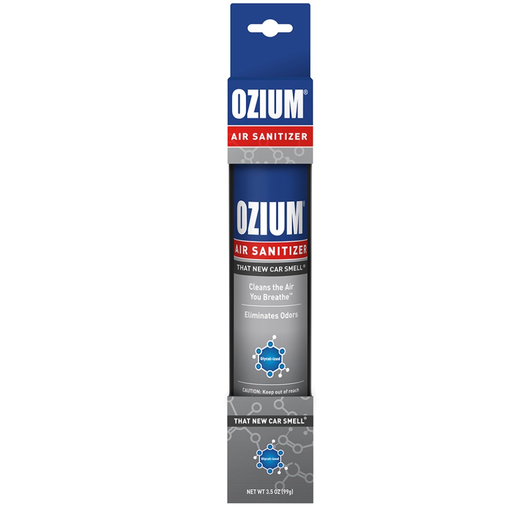 Ozium Air Sanitizer that new car smell glycolized — smoke repellent at Marietta Vapes smoke shop in Marietta, GA