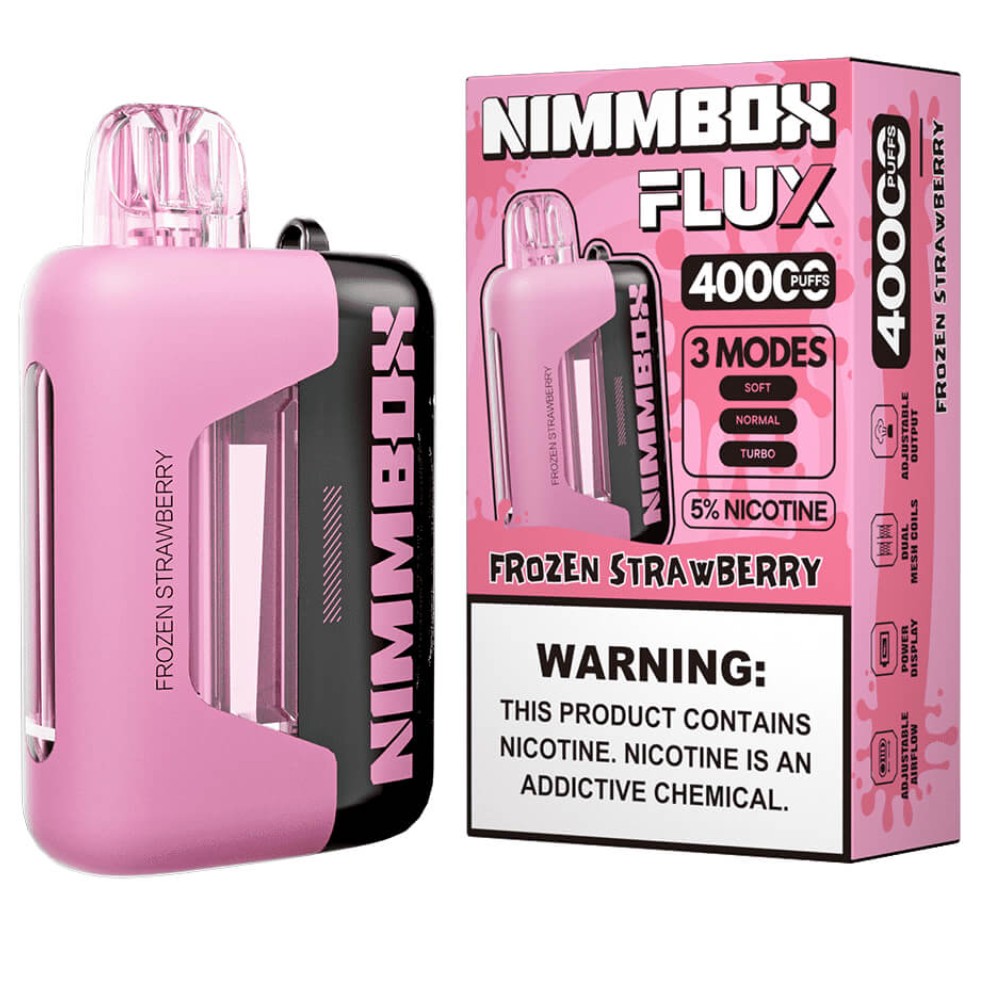 NIMMBOX FLUX Frozen Strawberry 5% nicotine — disposable vapes at Marietta Vapes smoke shop in Marietta, GA