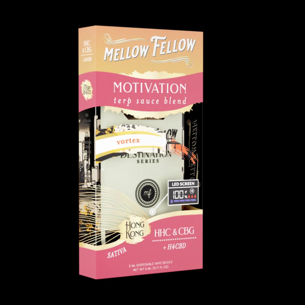 Mellow Fellow 5ML Disposable Vape Device Sativa HHC&CBG +H4CBD Hong Kong Flavor With Led Battery % — thc products at Marietta Vapes smoke shop in Marietta, GA
