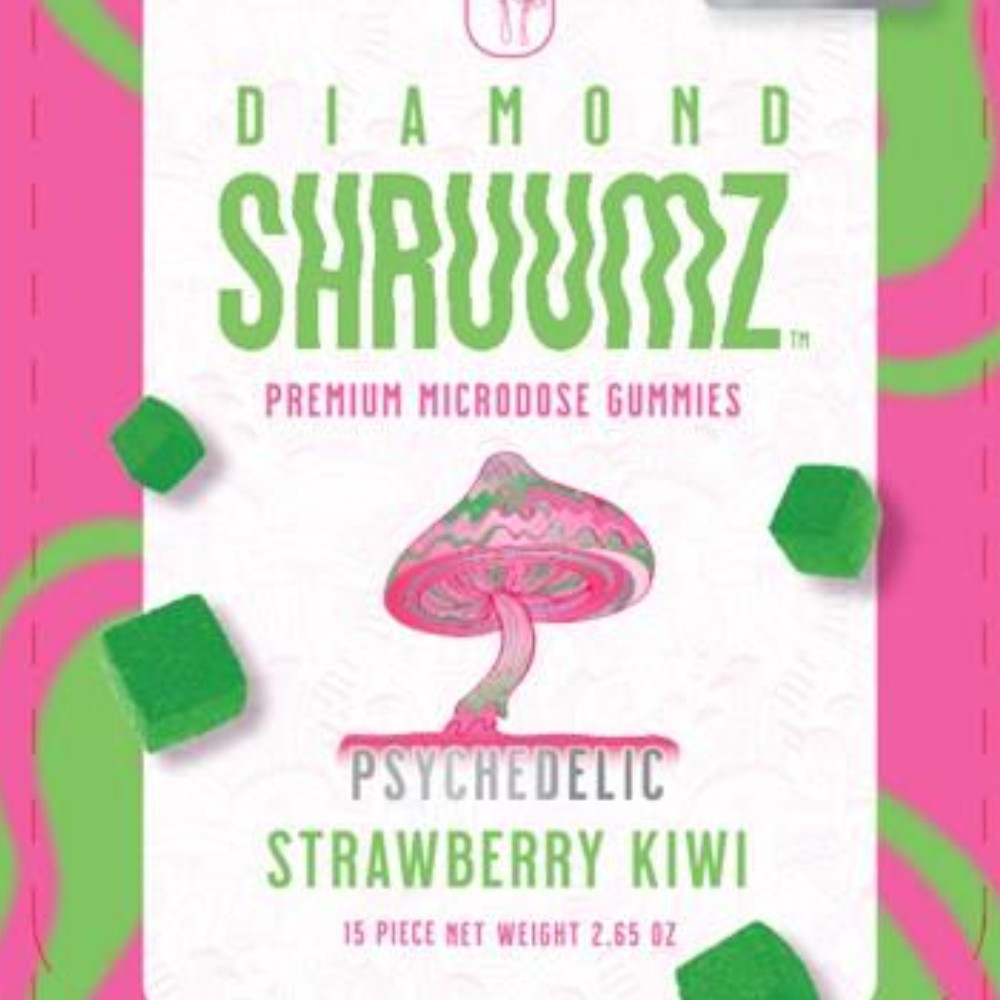Diamond Shruumz Premium Microdose Gummies Psychedelic Strawberry Kiwi 15 Pieces — mushrooms at Marietta Vapes smoke shop in Marietta, GA
