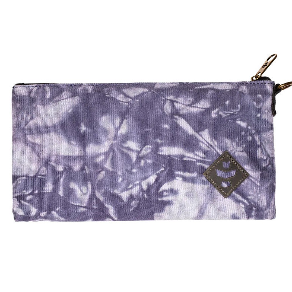 Revelry 11 by 6 Smell Proof and Water Resistant Bag Tie Dye Blue"The Broker" — bags accessories at Marietta Vapes smoke shop in Marietta, GA
