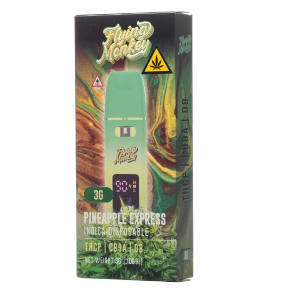 Flying Monkey THCP,CB9A,D8 blend 3Gram Disposable Pineapple Express Indica — thc products at Marietta Vapes smoke shop in Marietta, GA