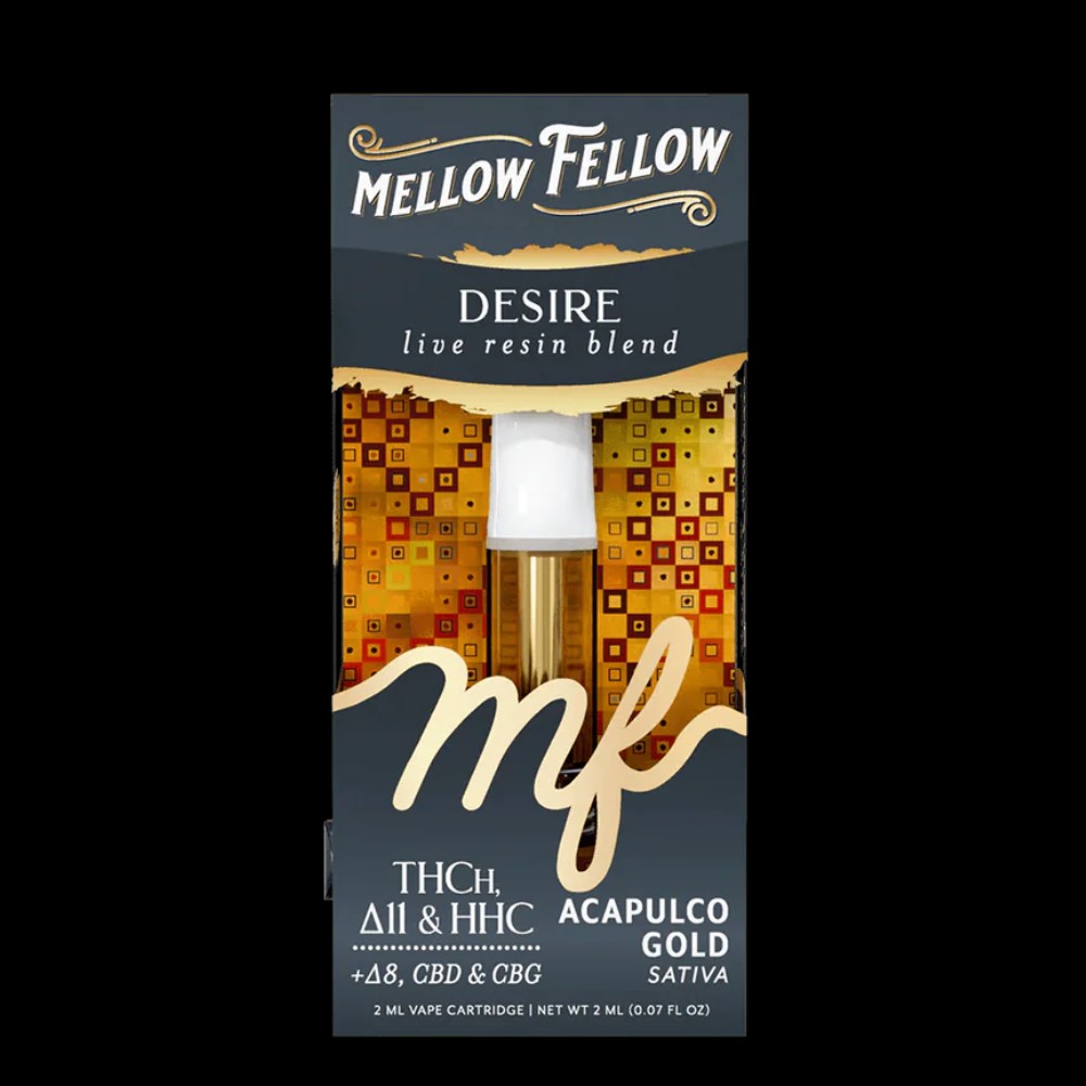 Mellow Fellow Desire Live Resin Blend Acapulco Gold Sativa THCh, Delta 11 and HHC 2ML Vape Cartridge — thc products at Marietta Vapes smoke shop in Marietta, GA