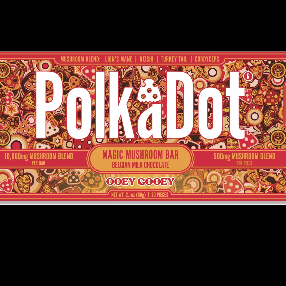 Polk a Dot Mushroom Magic Blend Belgian Milk Chocolate 20 Pieces 500mg Per Piece 10,000mg per Bar — mushrooms at Marietta Vapes smoke shop in Marietta, GA