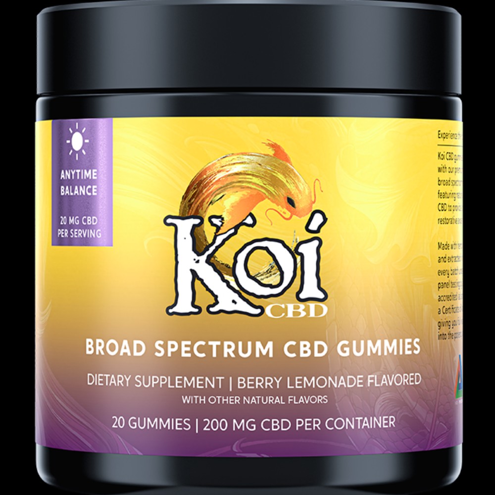 Koi CBD Broad Spectrum CBD Gummies Dietary Supplement Berry Lemonade 20 Gummies 200mg CBD per Container — thc products at Marietta Vapes smoke shop in Marietta, GA
