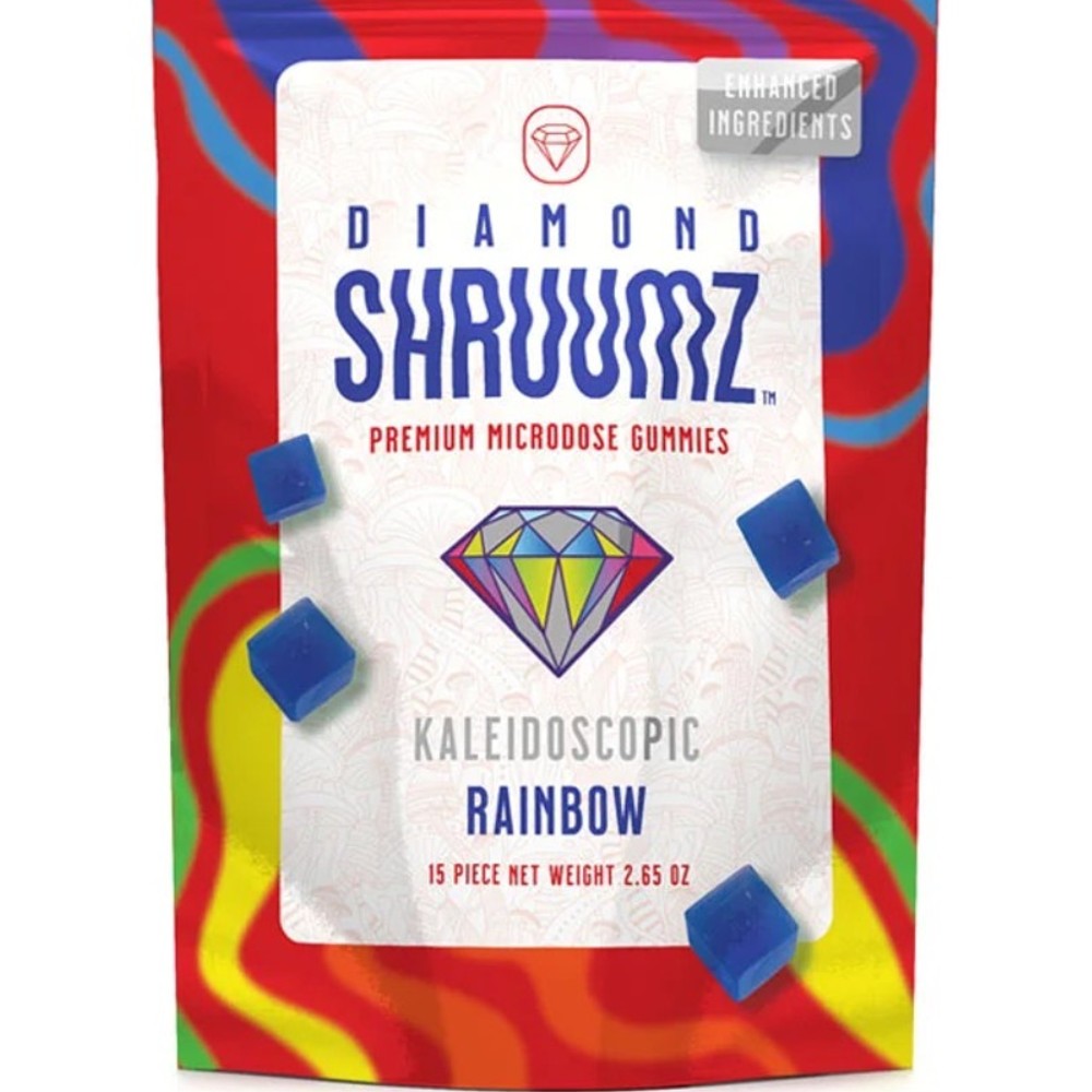 Diamond Shruumz Premium Microdose Gummies Kaleidoscopic Rainbow 15 Pieces — mushrooms at Marietta Vapes smoke shop in Marietta, GA