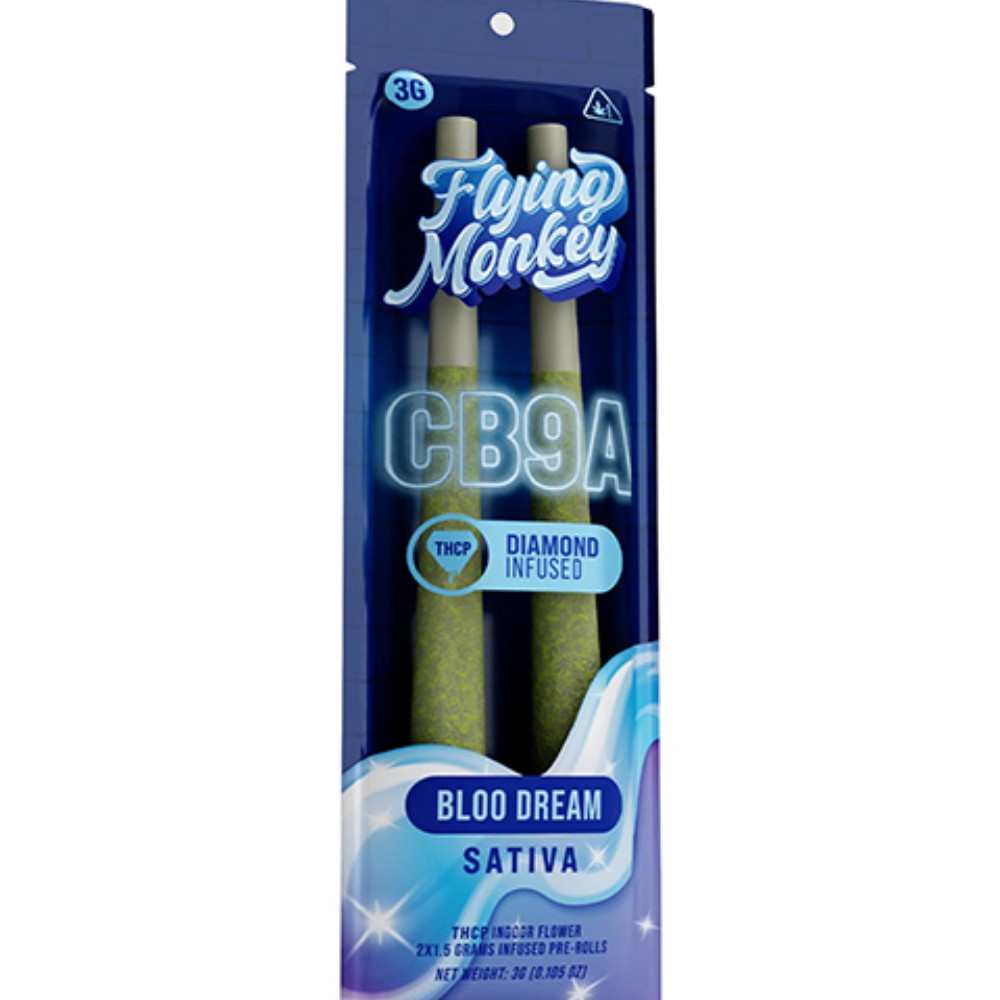 Flying Monkey CB9A THCP Diamond Infused Bloo Dream Sativa 2x2.5 Gram Pre-Rolls — thc products at Marietta Vapes smoke shop in Marietta, GA