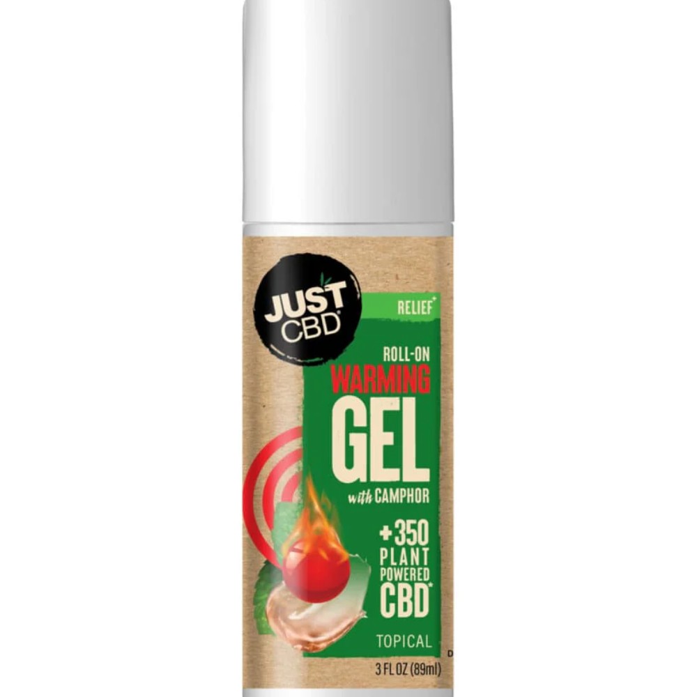Just CBD Relief Roll-On Warming Gel Natural Menthol 350mg CBD per Bottle — cbd products at Marietta Vapes smoke shop in Marietta, GA