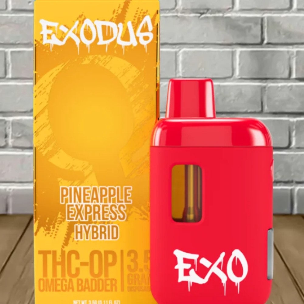 Exodus Pineapple Express Hybrid THC-OP Omega Badder 3.5 Gram Disposable — thc products at Marietta Vapes smoke shop in Marietta, GA
