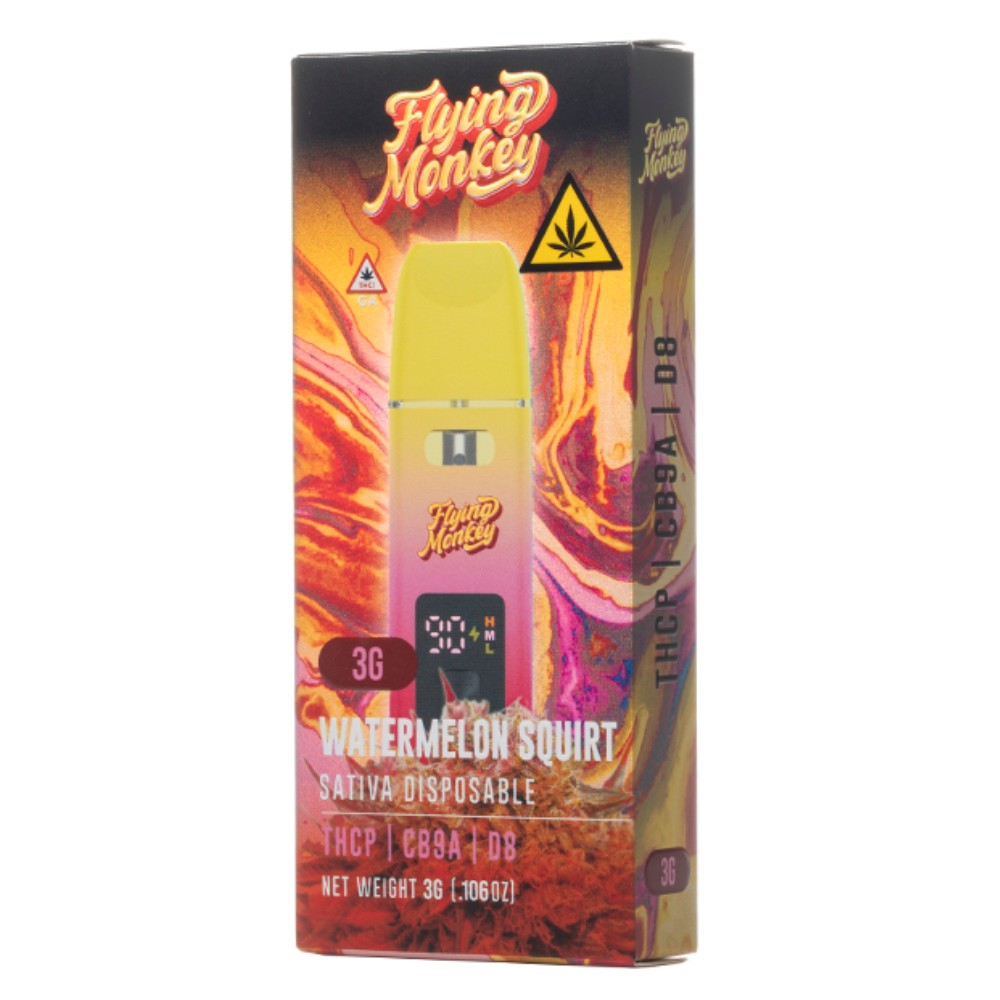Flying Monkey THCP,CB9A,D8 blend 3Gram Disposable Watermelon Squirt Sativa — thc products at Marietta Vapes smoke shop in Marietta, GA