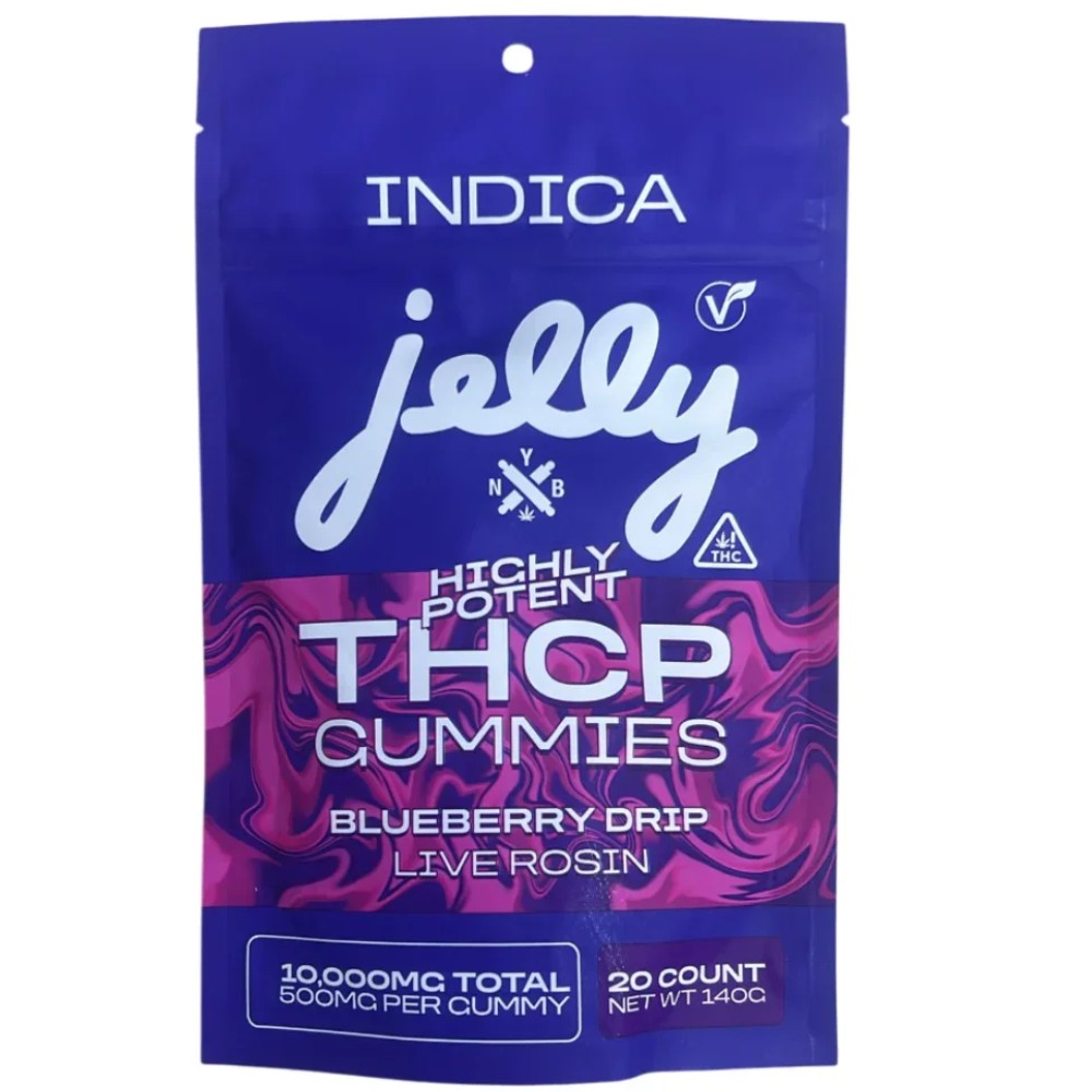 Jelly Highly Potent THCP Gummies live rosin Blueberry Drip Indica — thc products at Marietta Vapes smoke shop in Marietta, GA