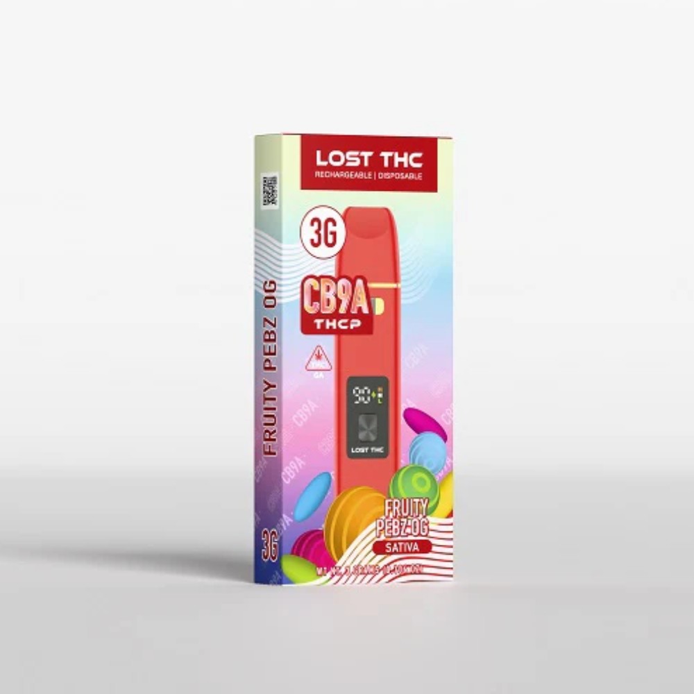 Lost THC CB9A+THCp 3G disposables Fruity Pebz Og Sativa — thc products at Marietta Vapes smoke shop in Marietta, GA