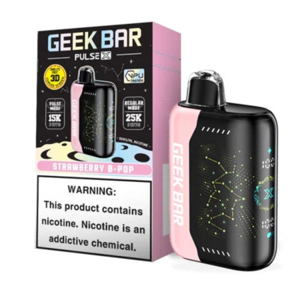 Geek Bar Pulse X 25k Puffs Strawberry B-Pop — disposable vapes at Marietta Vapes smoke shop in Marietta, GA