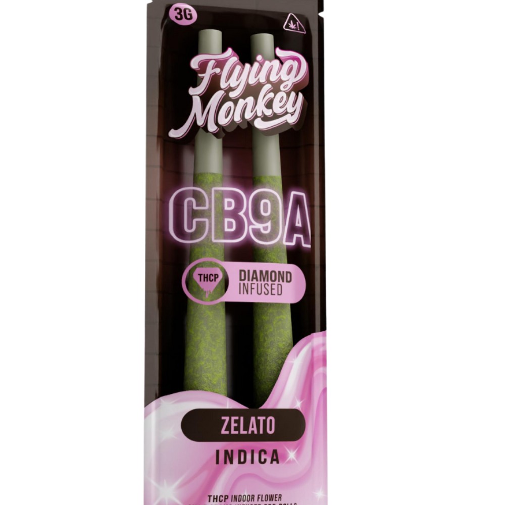 Flying Monkey CB9A THCP Diamond Infused Zelato Indica 2x2.5 Gram Pre-Rolls — thc products at Marietta Vapes smoke shop in Marietta, GA