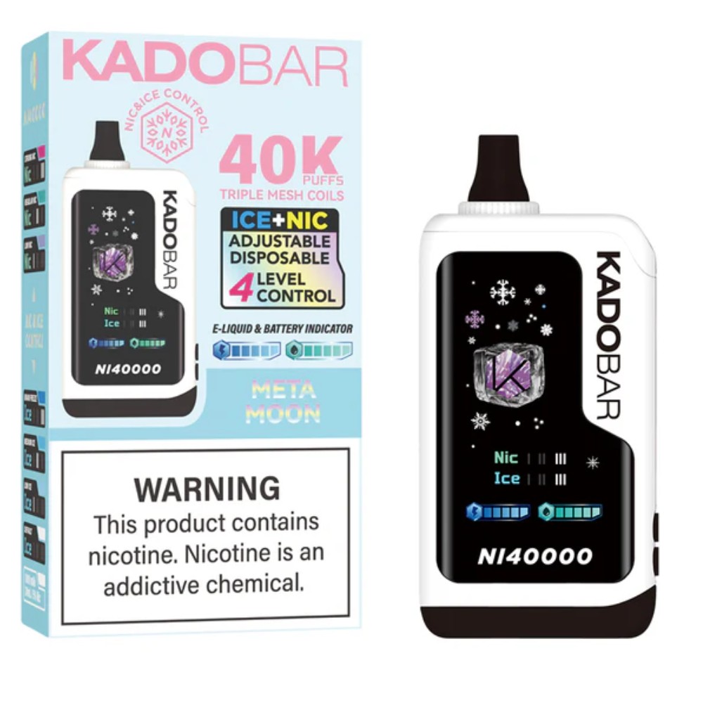 KadoBar NI 40k Ice+Nic adjustable disposable 4 level control Meta Moon — disposable vapes at Marietta Vapes smoke shop in Marietta, GA
