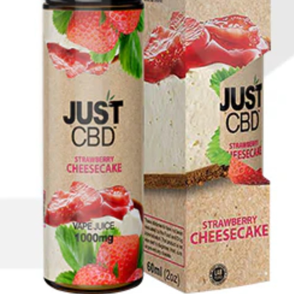 Just CBD Vape Juice Strawberry Cheescake 1500mg CBD — e liquid at Marietta Vapes smoke shop in Marietta, GA