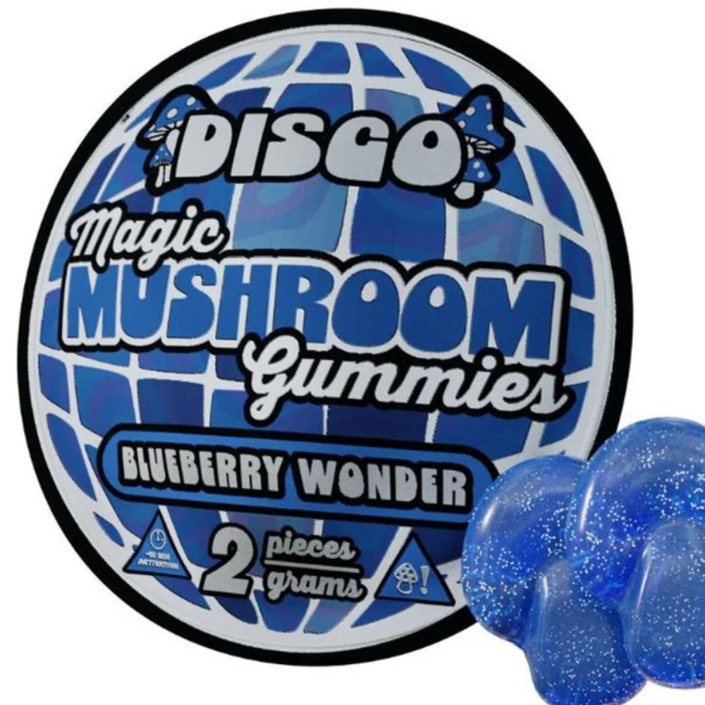 Disco Magic Mushroom Gummies Blueberry Wonder 2 Pieces 2 Grams — mushrooms at Marietta Vapes smoke shop in Marietta, GA