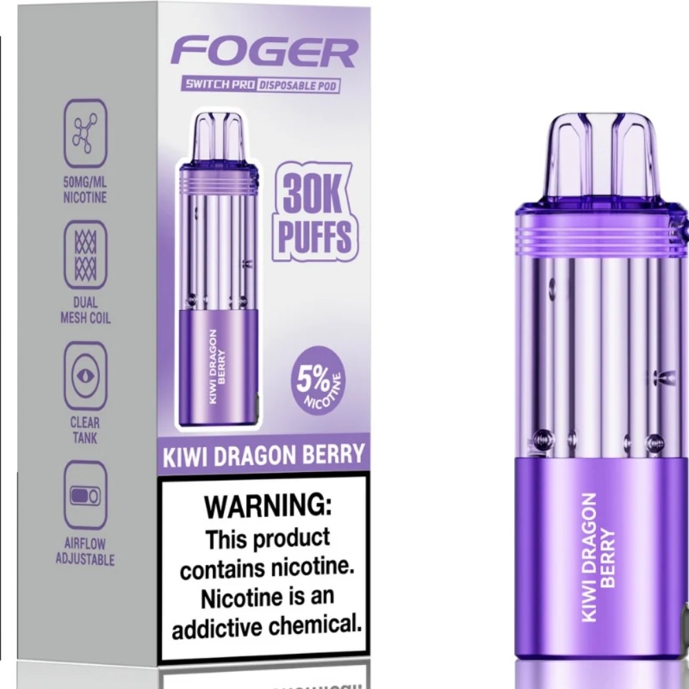 Foger Switch Pro Pod Only 30k Puffs 5% Nicotine Kiwi Dragon Berry — disposable vapes at Marietta Vapes smoke shop in Marietta, GA