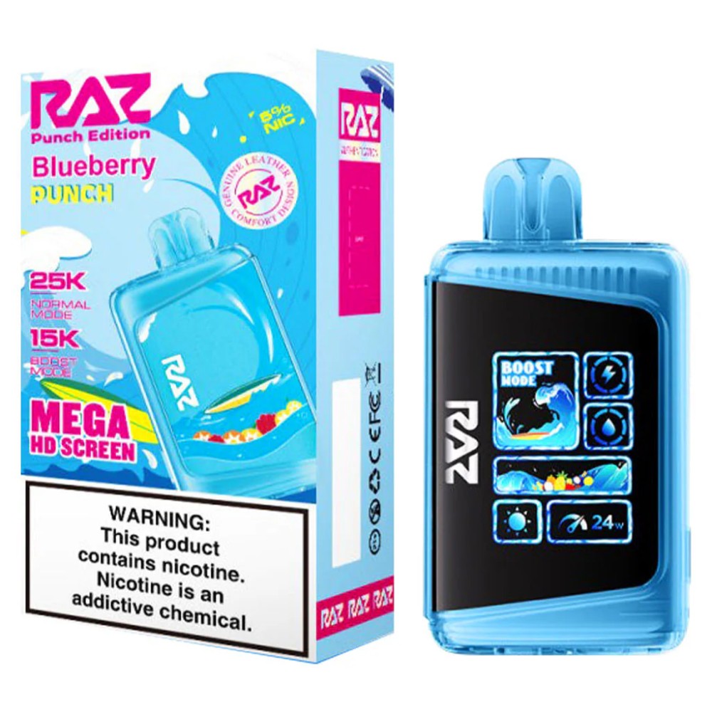 Raz Punch Edition Blueberry punch 25k puffs — disposable vapes at Marietta Vapes smoke shop in Marietta, GA