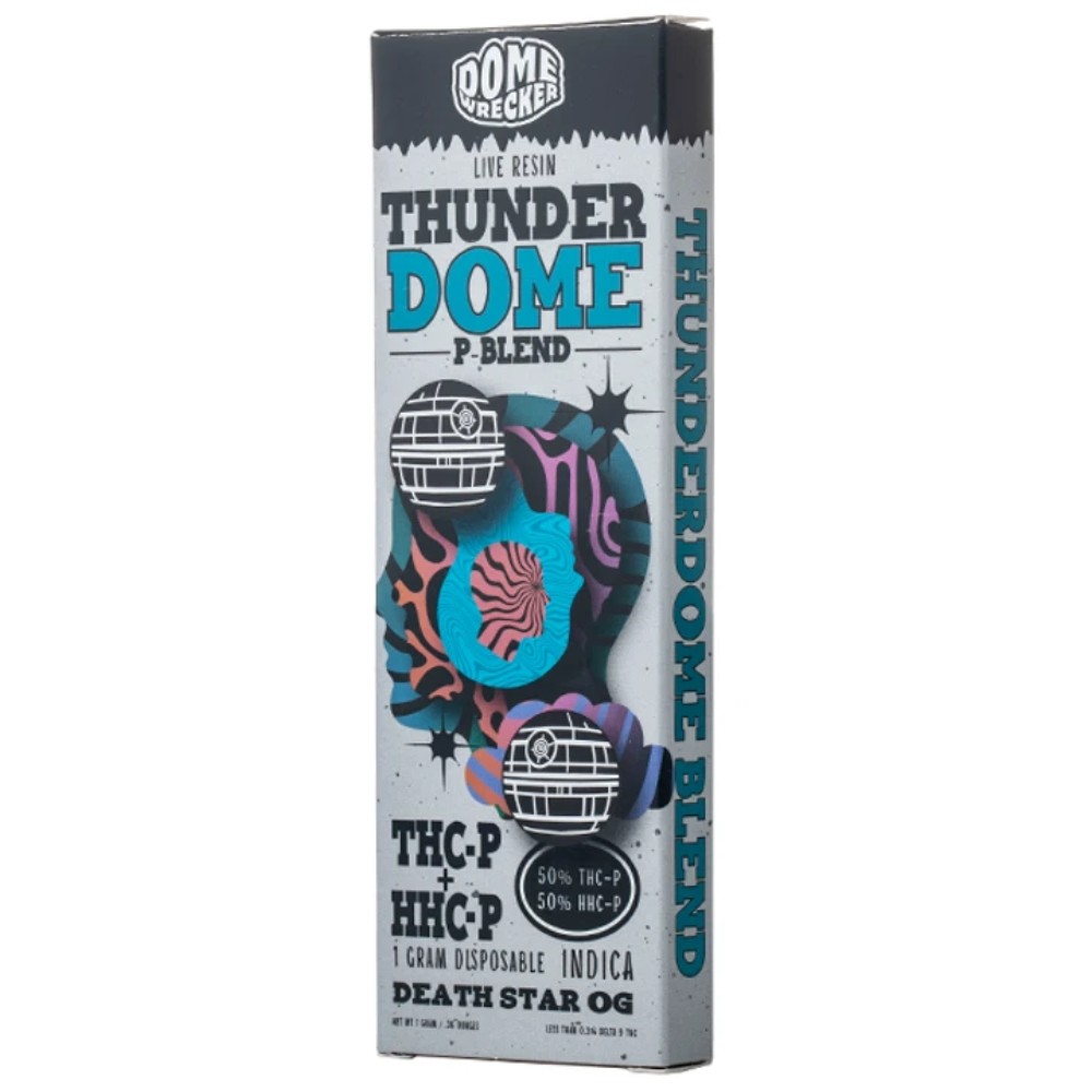 Thunder Dome THCp+HHCp Disposable Death Star OG Indica — thc products at Marietta Vapes smoke shop in Marietta, GA
