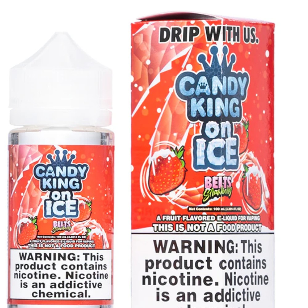 Candy King Strawberry belts on Ice 3mg — e liquid at Marietta Vapes smoke shop in Marietta, GA