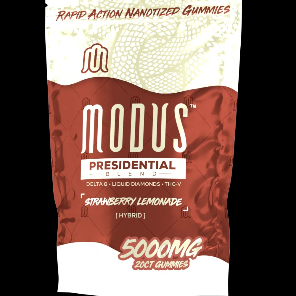 Modus Presidential Blend Strawberry Lemonnade Hybrid Rapid Action Nanotized Gummies 20Ct Gummies 5000mg each — thc products at Marietta Vapes smoke shop in Marietta, GA